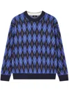 Studio Tomboy Argyle-pattern Jumper In Blue