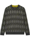 Studio Tomboy Argyle-pattern Jumper In Grey