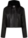 Studio Tomboy Artificial Leather Jacket In Black