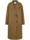 Studio Tomboy Asymmetric Wool Coat In Brown