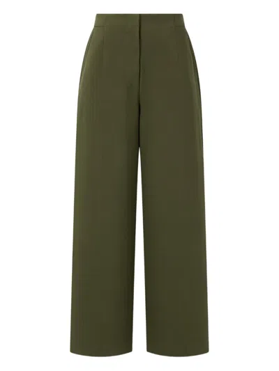 Studio Tomboy Back Elasticated-waistband Trousers In Green
