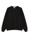 Studio Tomboy Back-logo Ribbed Sweatshirt In Black