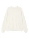 Studio Tomboy Back-logo Ribbed Sweatshirt In White