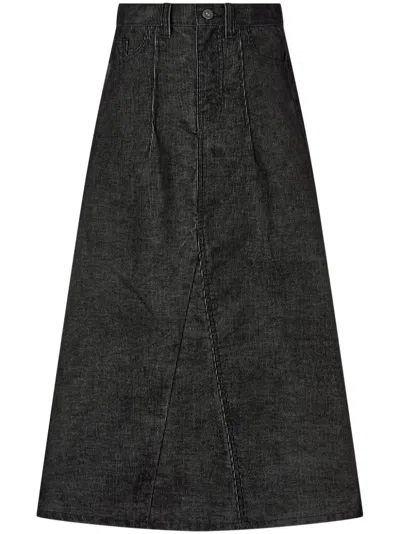 Studio Tomboy Balloon Denim Skirt In Black