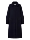 Studio Tomboy Balmacaan Coat In Blue