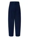 Studio Tomboy Banded-corduroy Trousers In Blue