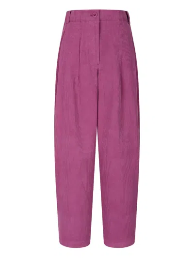 Studio Tomboy Banded-corduroy Trousers In Purple