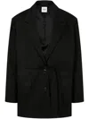 Studio Tomboy Belted Blazer In Black