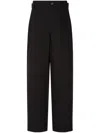 Studio Tomboy Button Fastening Pleated Trousers In Black