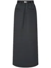Studio Tomboy Zipped-slit Skirt In 灰色