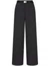 Studio Tomboy Belted French-terry Trousers In Brown