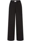 Studio Tomboy Belted French-terry Trousers In 黑色