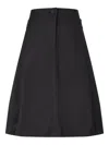 Studio Tomboy Belted Pleated Midi Skirt In Gray