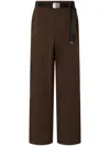 Studio Tomboy Belted Wool Trousers In Brown