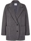 Studio Tomboy Herringbone-pattern Blazer In Grey