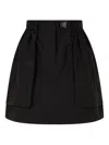 Studio Tomboy Buckle-fastening Pocket Mini Skirt In Black