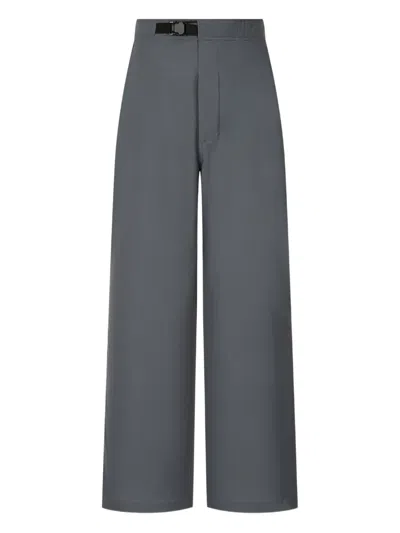 Studio Tomboy Buckle Wide Trousers In Gray