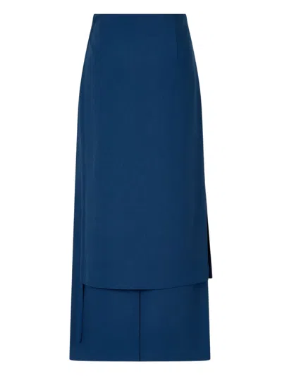 Studio Tomboy Buckle Wrap Long Skirt In Multi