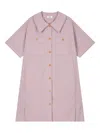 Studio Tomboy Button-down Pocket Dress In Pink