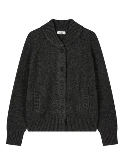Studio Tomboy Button-fastening Cardigan In Black