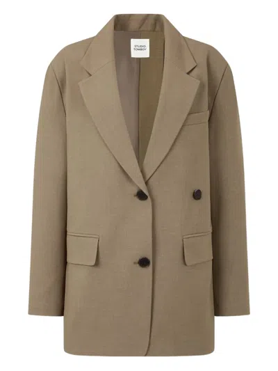 Studio Tomboy Button-fastening Jacket In Brown