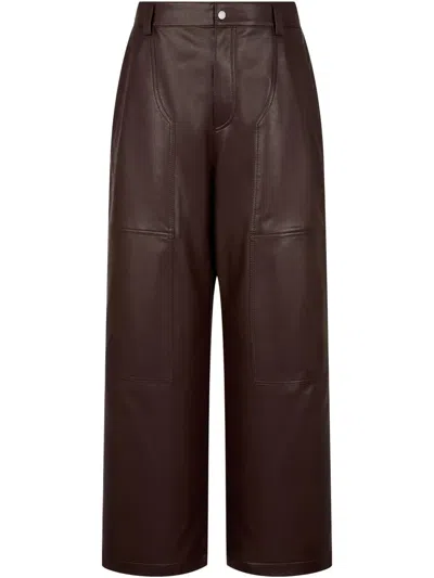 Studio Tomboy Button-fastening Trousers In Brown