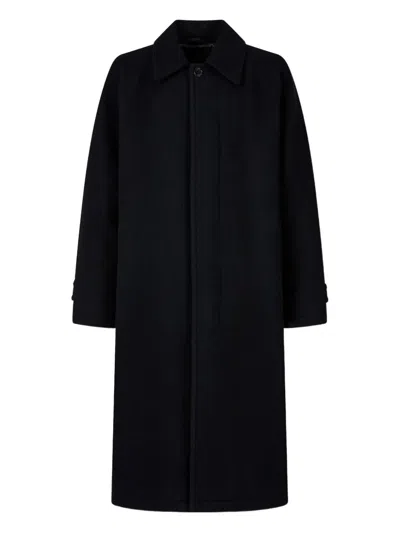 Studio Tomboy Button-fastening Wool Coat In Black