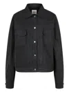 Studio Tomboy Button-front Utility Jacket In Black