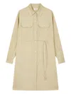 Studio Tomboy Button-up Shirtdress In Neutrals