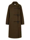 Studio Tomboy Buttoned-cuffs Coat In Brown