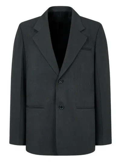 Studio Tomboy Buttoned Tailored Jacket In Gray