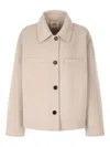 Studio Tomboy Buttoned Wool Jacket In Neutral