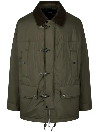 Studio Tomboy Carabiner Mid-length Down Coat In Green