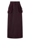 Studio Tomboy Cargo-pocket Maxi Skirt In Red