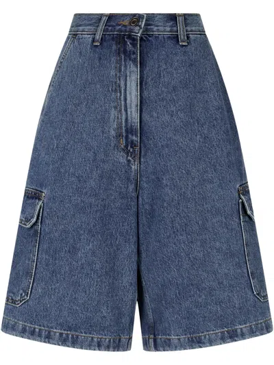Studio Tomboy Cargo Shorts In Blue