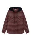 Studio Tomboy Check-pattern Hooded Shirt In Multi