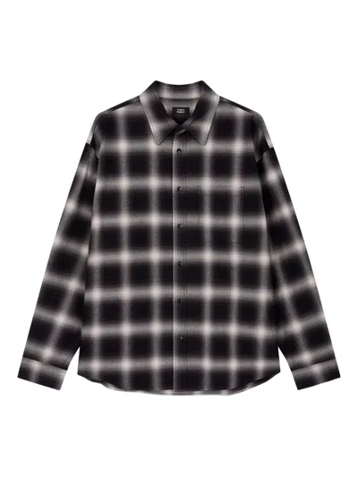 Studio Tomboy Check Shirt In Black