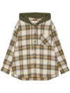 Studio Tomboy Checked Hoodie In Neutrals