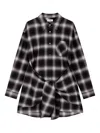 Studio Tomboy Checked Shirt In Black
