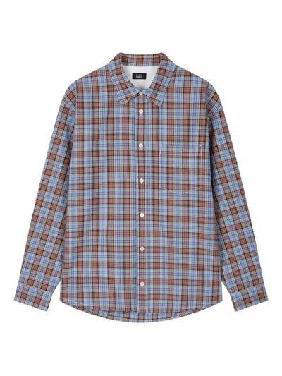 Studio Tomboy Checked Shirt In Blue