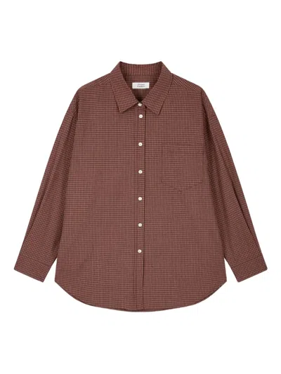 Studio Tomboy Checked Shirt In Brown