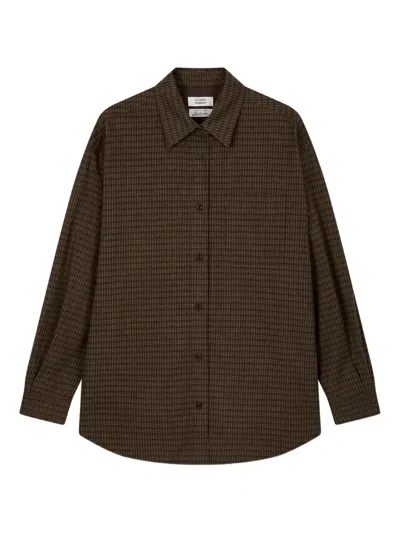 Studio Tomboy Checked Shirt In Brown