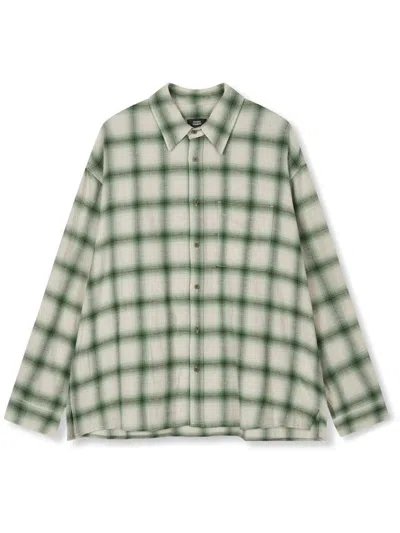 Studio Tomboy Checked Shirt In Green