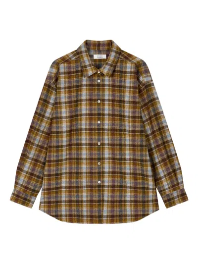 Studio Tomboy Checkered Wool Shirt In Multi