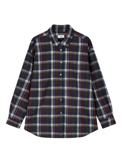 Studio Tomboy Checkered Wool Shirt In Multi