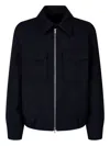 Studio Tomboy Chest-pocket Zip-up Jacket In Blue