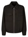 Studio Tomboy Chest-pocket Zip-up Jacket In Brown