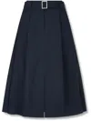 Studio Tomboy City Belted Two-tuck Skirt In Blue