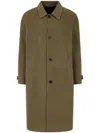 Studio Tomboy Classic-collar Single-breasted Coat In Green