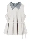 Studio Tomboy Collared Belted Top